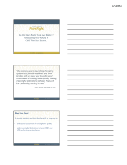 Littlehale Five Star handouts - Health Care Association of New Jersey