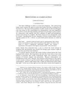 Birth Control as a Labor Law Issue