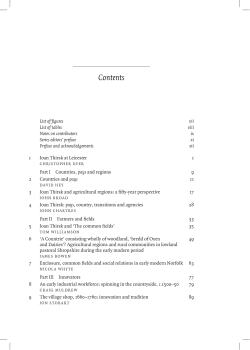 5 Joan Thirsk and `The common fields`