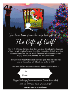 The Gift of Golf! - Green Saver Golf