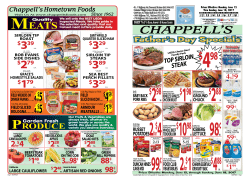 Weekly Ad - Chappell`s Hometown Foods