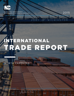 INTERNATIONAL TRADE REPORT