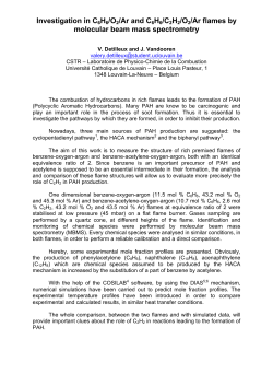 Investigation in a C6H6/O2/Ar and C6H6/C2H2/O2/Ar flame by a