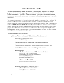 User Interfaces and OpenGL