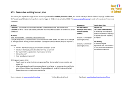 KS3: Persuasive writing lesson plan