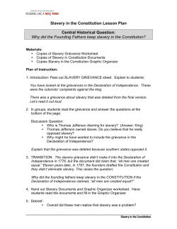 Slavery in the Constitution