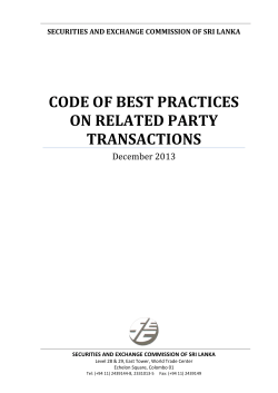 code of best practices on related party transactions