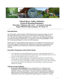 Clinch River Valley Initiative General Meeting Summary