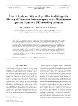 Use of blubber fatty acid profiles to distinguish dietary differences
