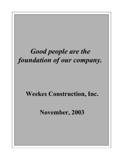 No Slide Title - Weekes Construction, Inc.