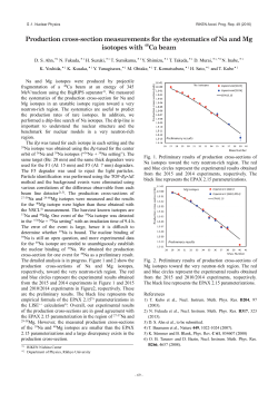 Production cross-section measurements for the systematics of Na