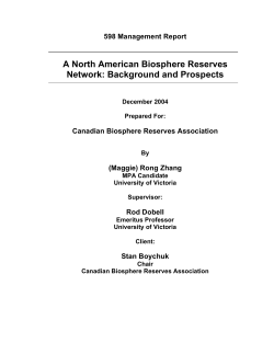 A North American Biosphere Reserves Network