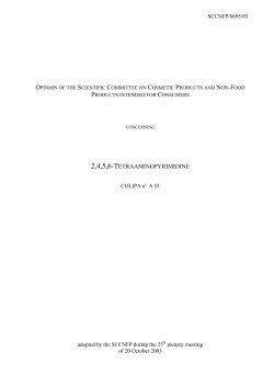 Opinion of the SCCNFP on A53 - 2,4,5,6