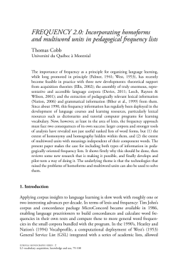 FREQUENCY 2.0: Incorporating homoforms and