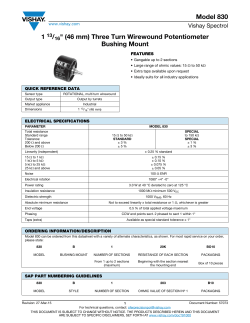 Model 830 1 13/16" (46 mm) Three Turn Wirewound Potentiometer