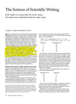 The Science of Scientific Writing