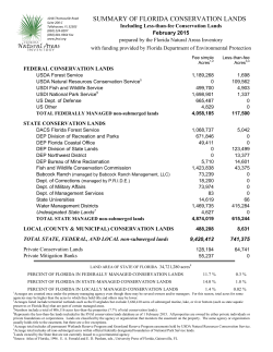 summary of florida conservation lands