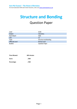 2.1 Structure and Bonding