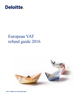 European VAT refund guide 2016