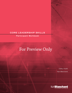 For Preview Only - The Ken Blanchard Companies