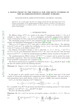 A simple proof of the formula for the Betti numbers of the