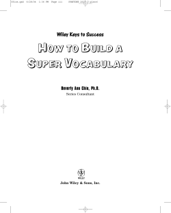 how to build a super vocabulary