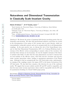 Naturalness and Dimensional Transmutation in Classically Scale