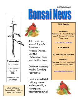 December - Milwaukee Bonsai Society