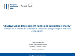 JESSICA Urban Development Funds and sustainable