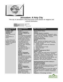 Jerusalem: A Holy City - Arizona Geographic Alliance