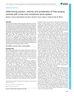 Determining position, velocity and acceleration of free