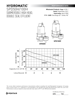 HYDROMATIC® SPD50H/100H SUBMERSIBLE HIGH HEAD