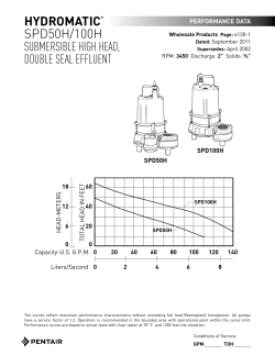 HYDROMATIC&reg; SPD50H/100H SUBMERSIBLE HIGH HEAD
