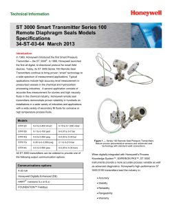 ST 3000 Smart Transmitter Series 100 Remote Diaphragm Seals