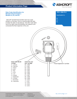 Product Information Page Date Code Identification BM-PI-9