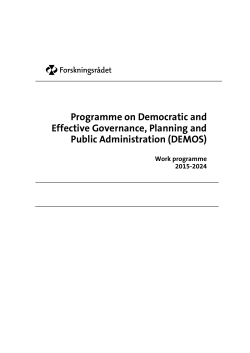 DEMOS Work programme
