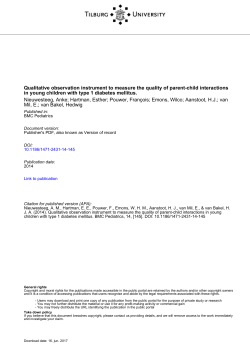 Tilburg University Qualitative observation instrument to measure the