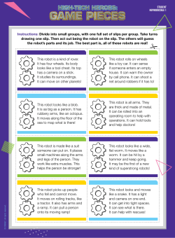 Instructions: Divide into small groups, with one full set of slips per