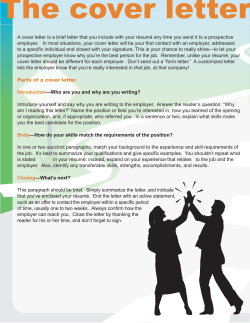 The Cover Letter