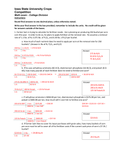 Iowa State University Crops Competition