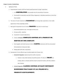 monopoly: COMPLETE CONTROL OF A PRODUCT OR SERVICE