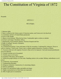 Constitution of Virginia of 1872