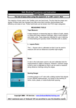 Textile Tools - `OnGuard&reg;` Safety Training
