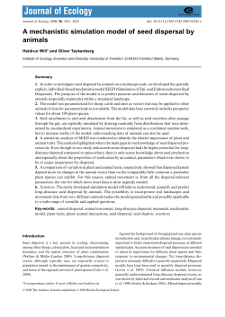 A mechanistic simulation model of seed dispersal by animals