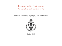 Cryptographic Engineering