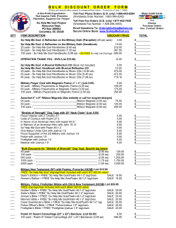 discount order form - So Help Me God Project