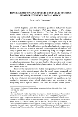 tracking off-campus speech: can public schools monitor students