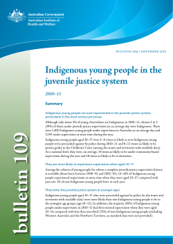 Indigenous young people in the juvenile justice system