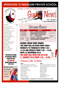 Gimmie News - Windhoek Gymnasium
