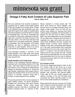 Omega-3 Fatty Acid Content of Lake Superior Fish